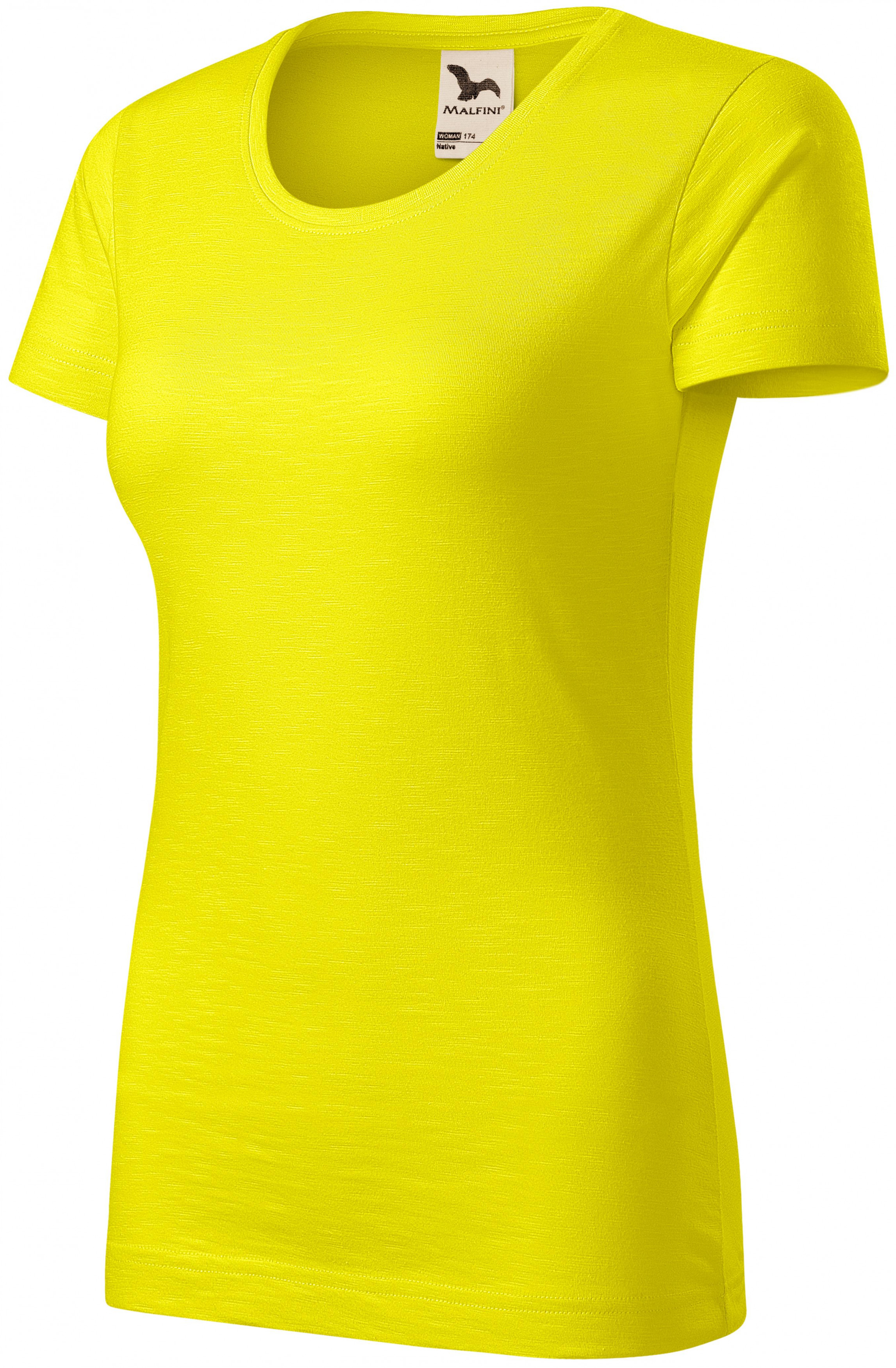 Dámske tričko, štruktúrovaná organická bavlna, citrónová, L