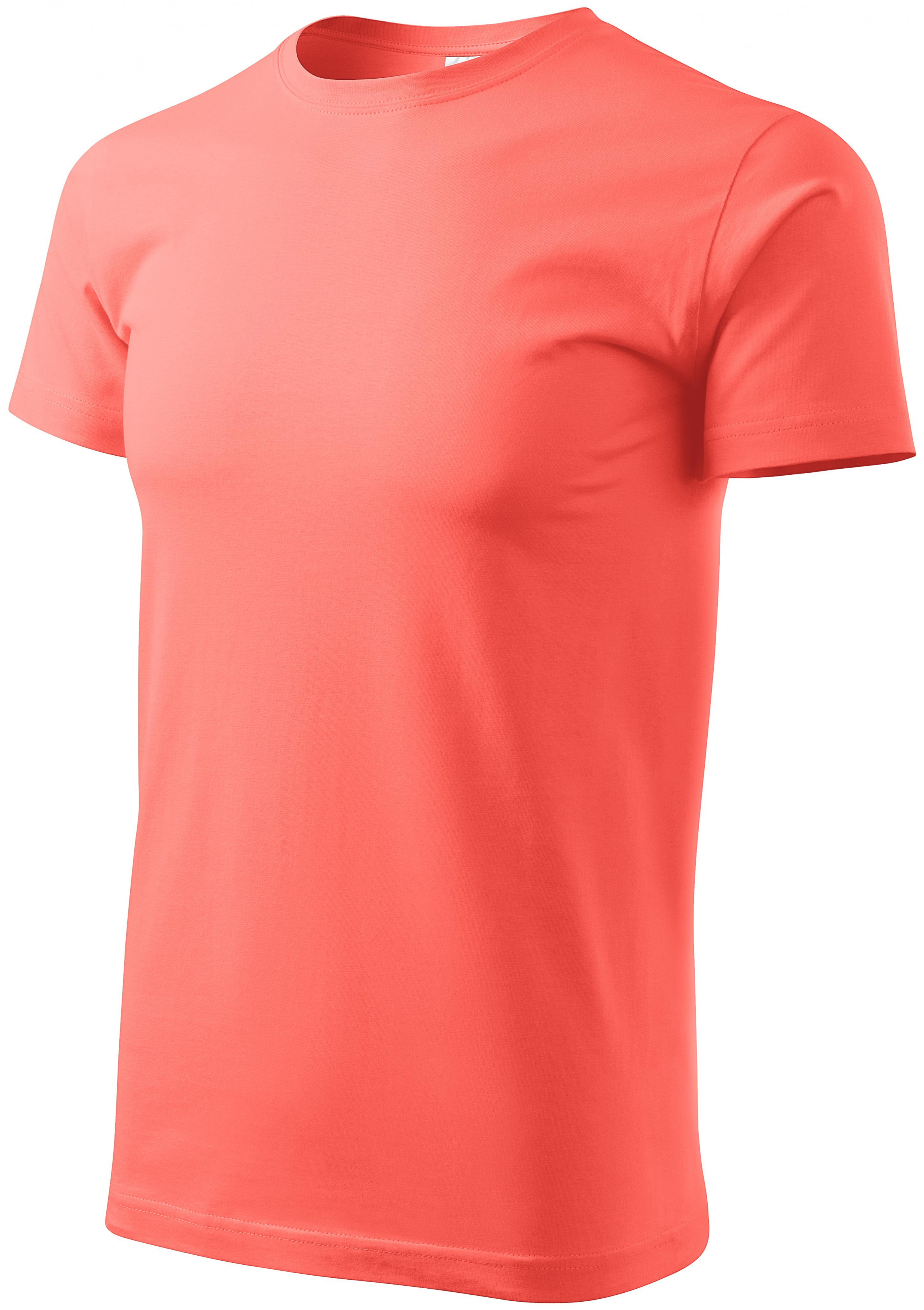 Pánske tričko jednoduché, koralová, 2XL