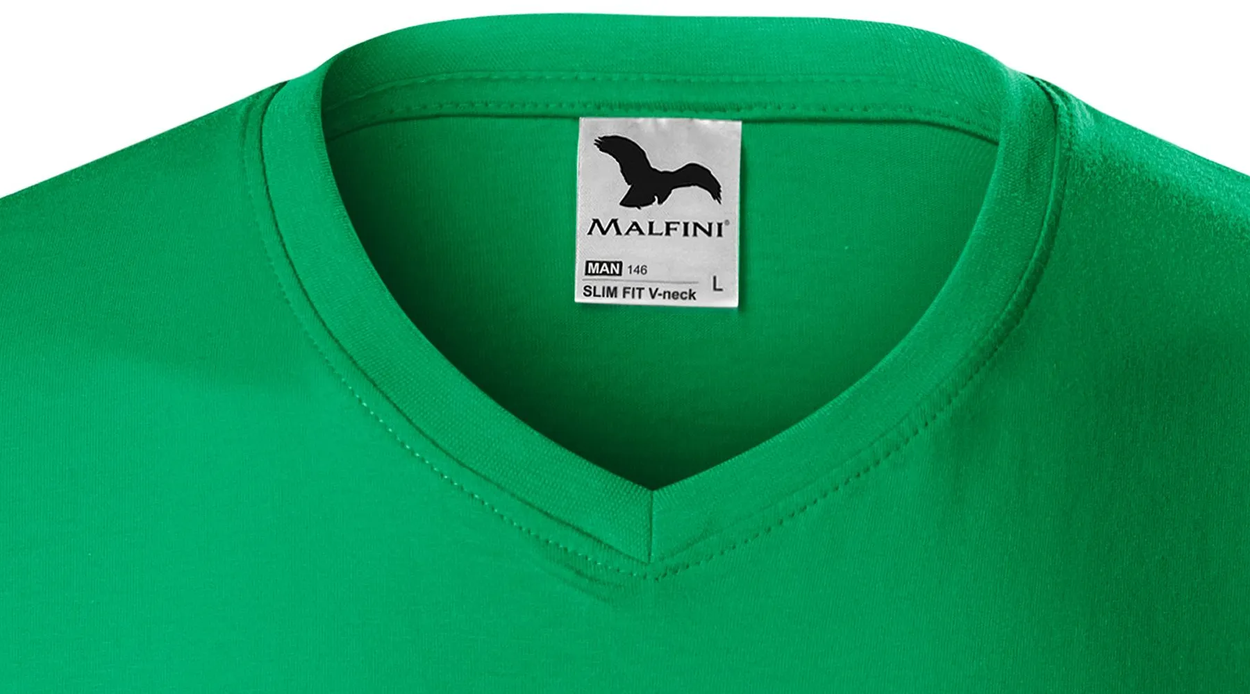 Pánske priliehavé tričko - Výstrih do V