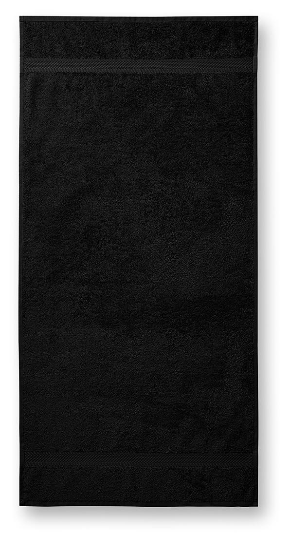 Bavlnený uterák hrubší, čierna, 50x100cm
