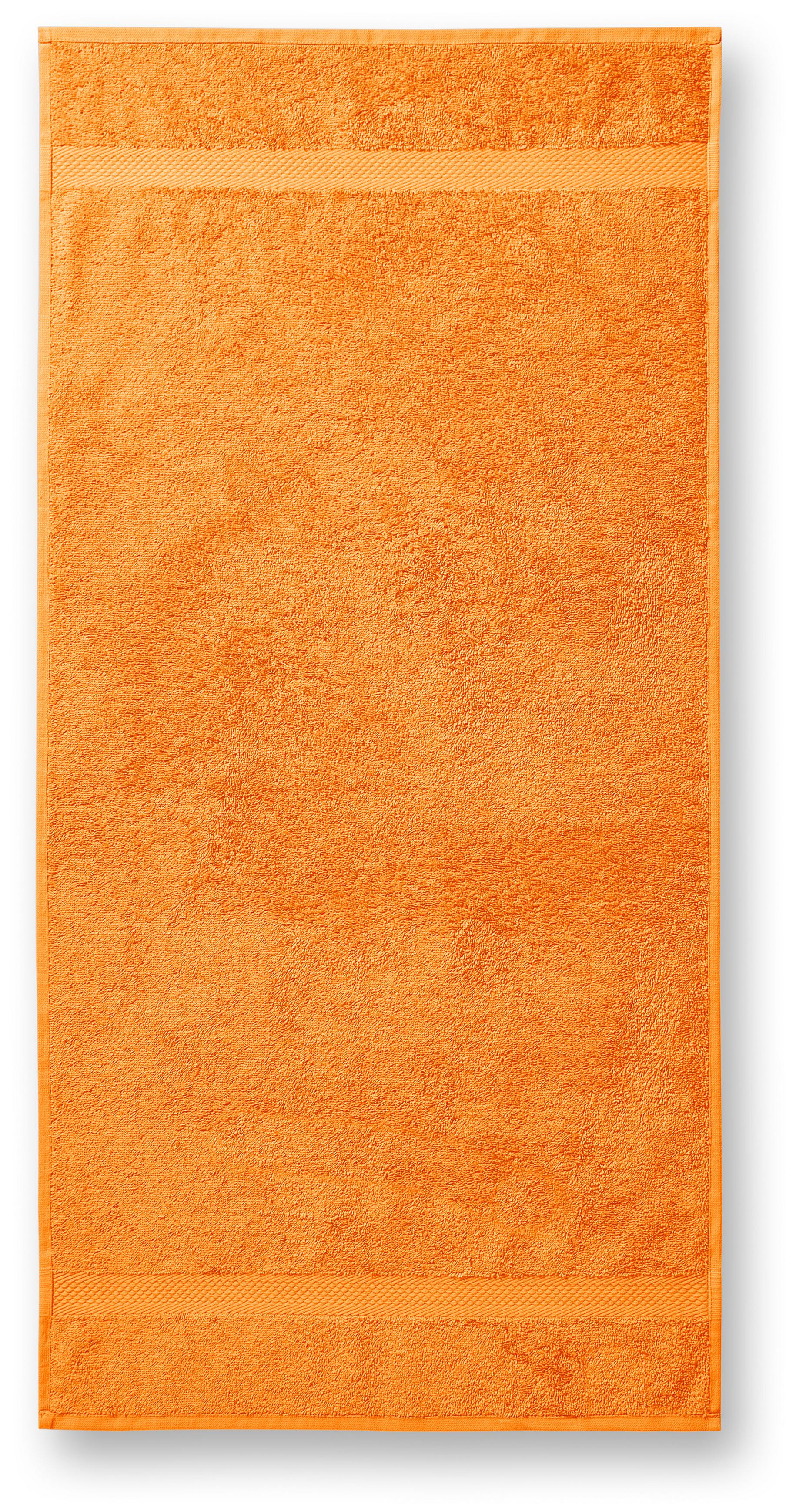 Bavlnený uterák hrubší, mandarínková oranžová, 50x100cm