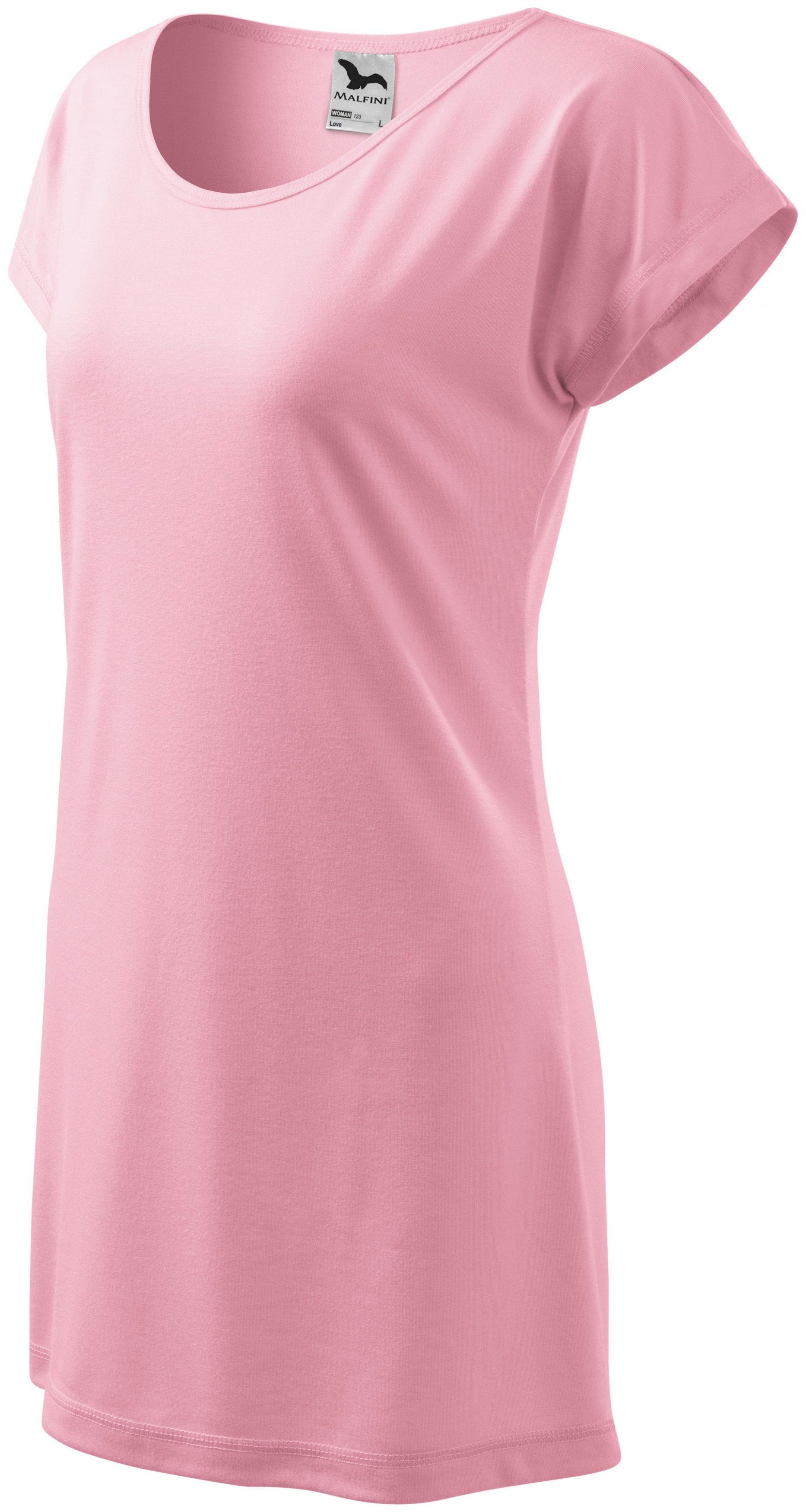 Dámske splývavé tričko/šaty, ružová, L