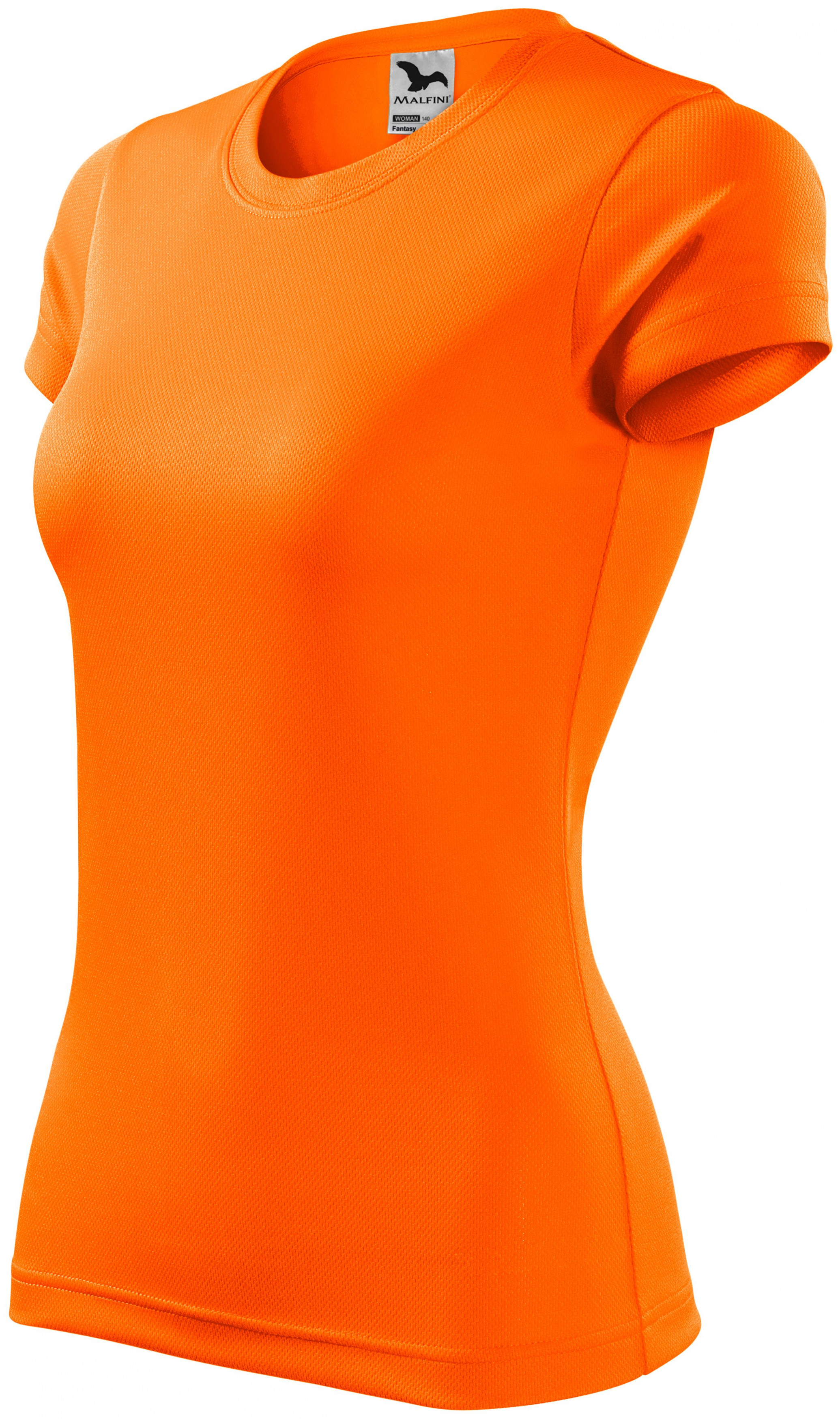 Dámske športové tričko, neónová oranžová, XS