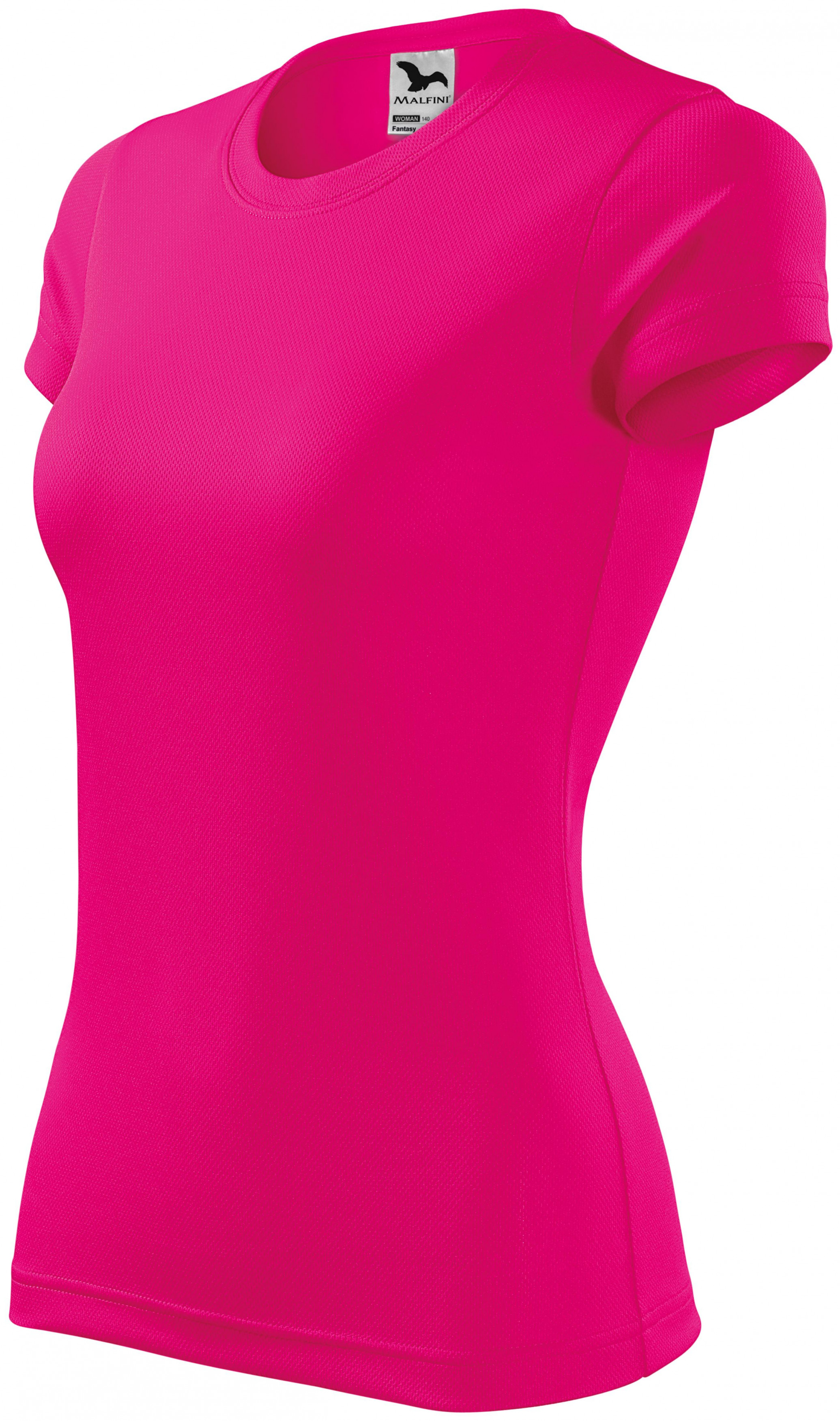 Dámske športové tričko, neonová ružová, 2XL