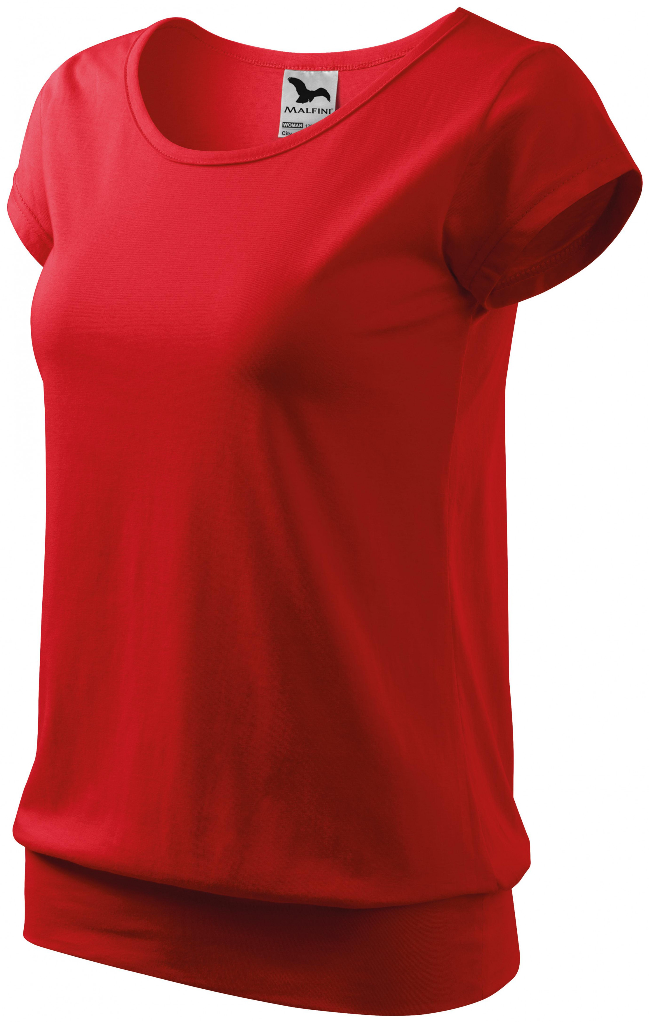 Dámske trendové tričko, červená, S