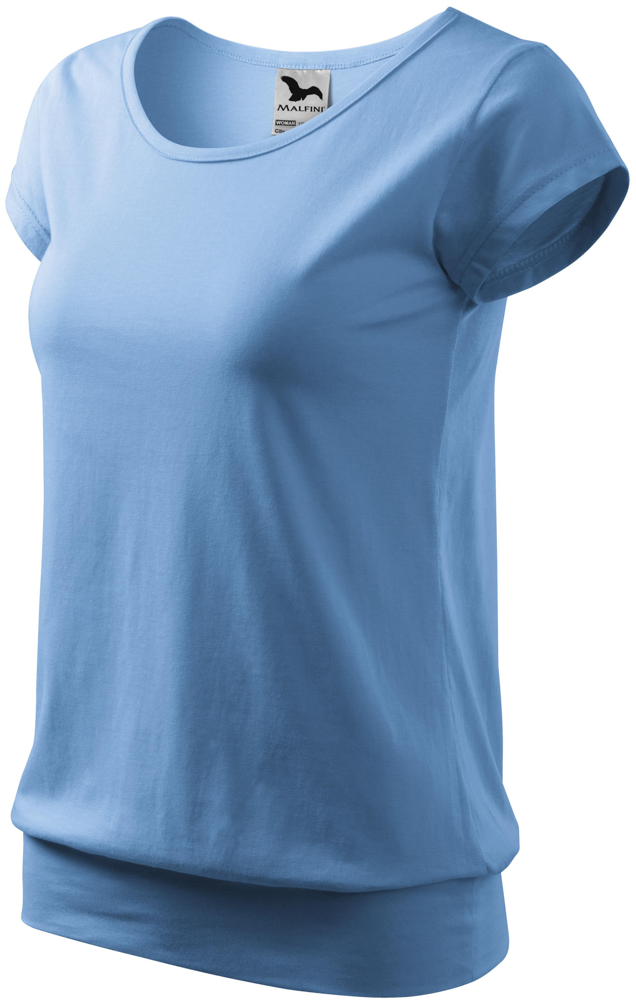 Dámske trendové tričko, nebeská modrá, L