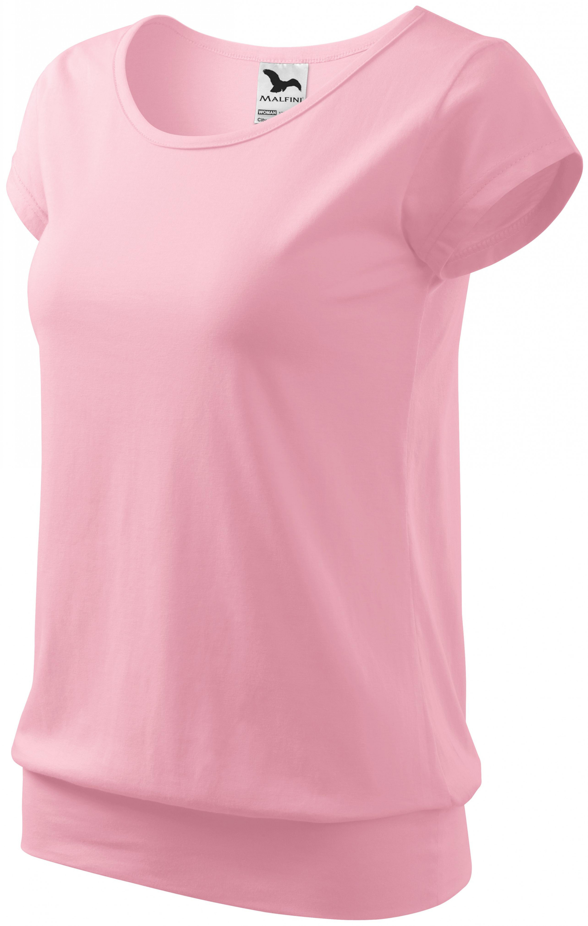 Dámske trendové tričko, ružová, S
