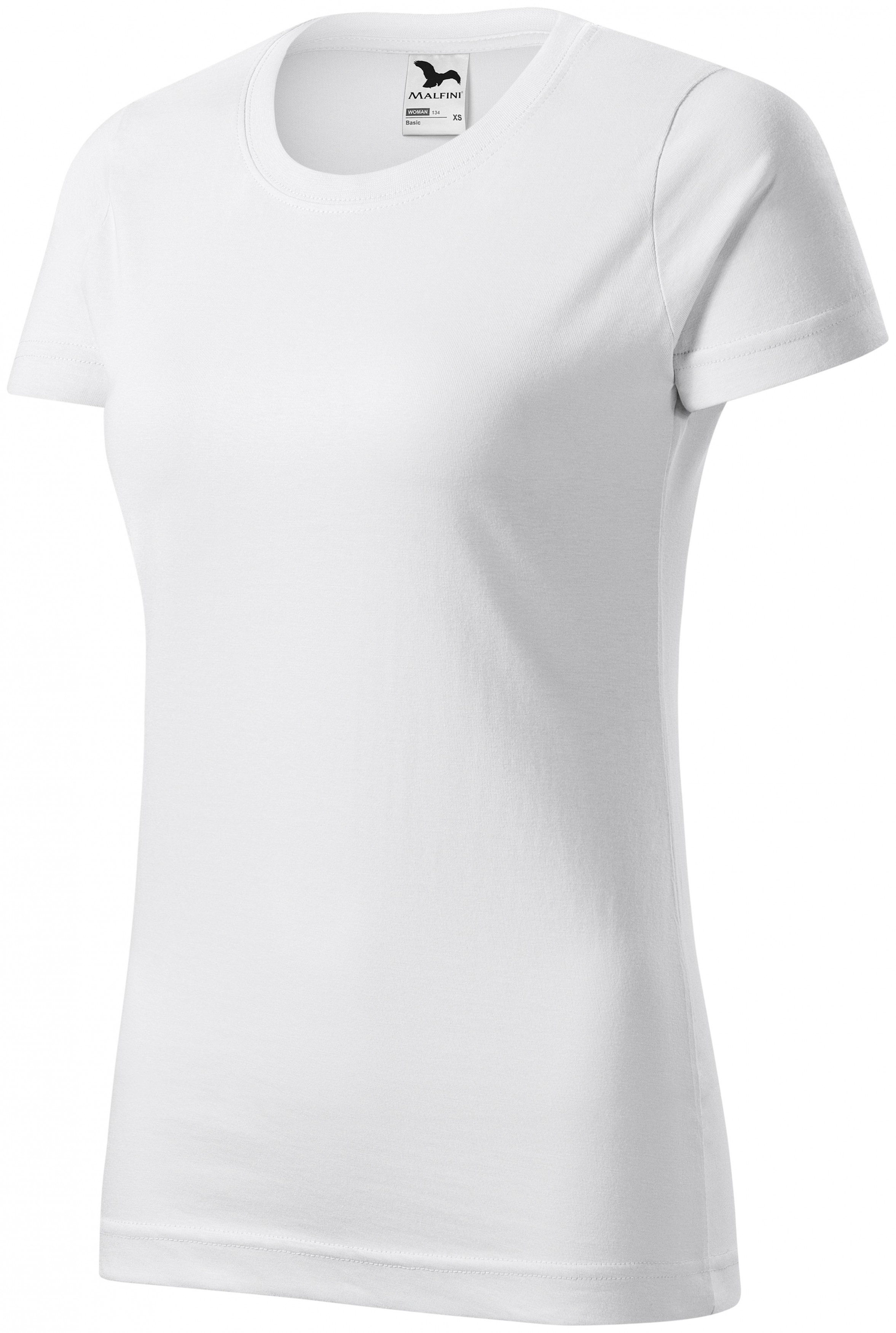 Dámske tričko jednoduché, biela, 3XL