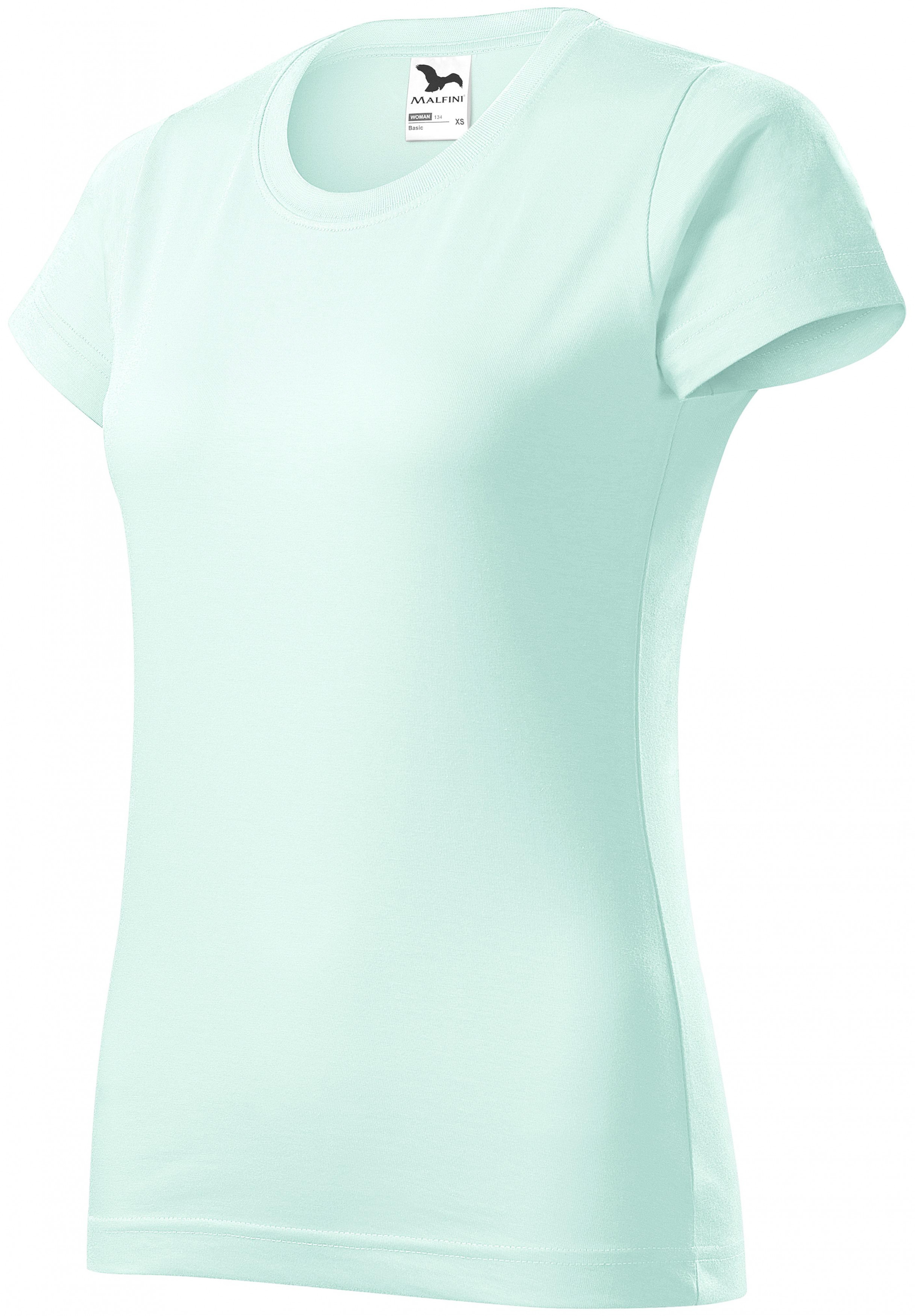 Dámske tričko jednoduché, ľadová zelená, XS
