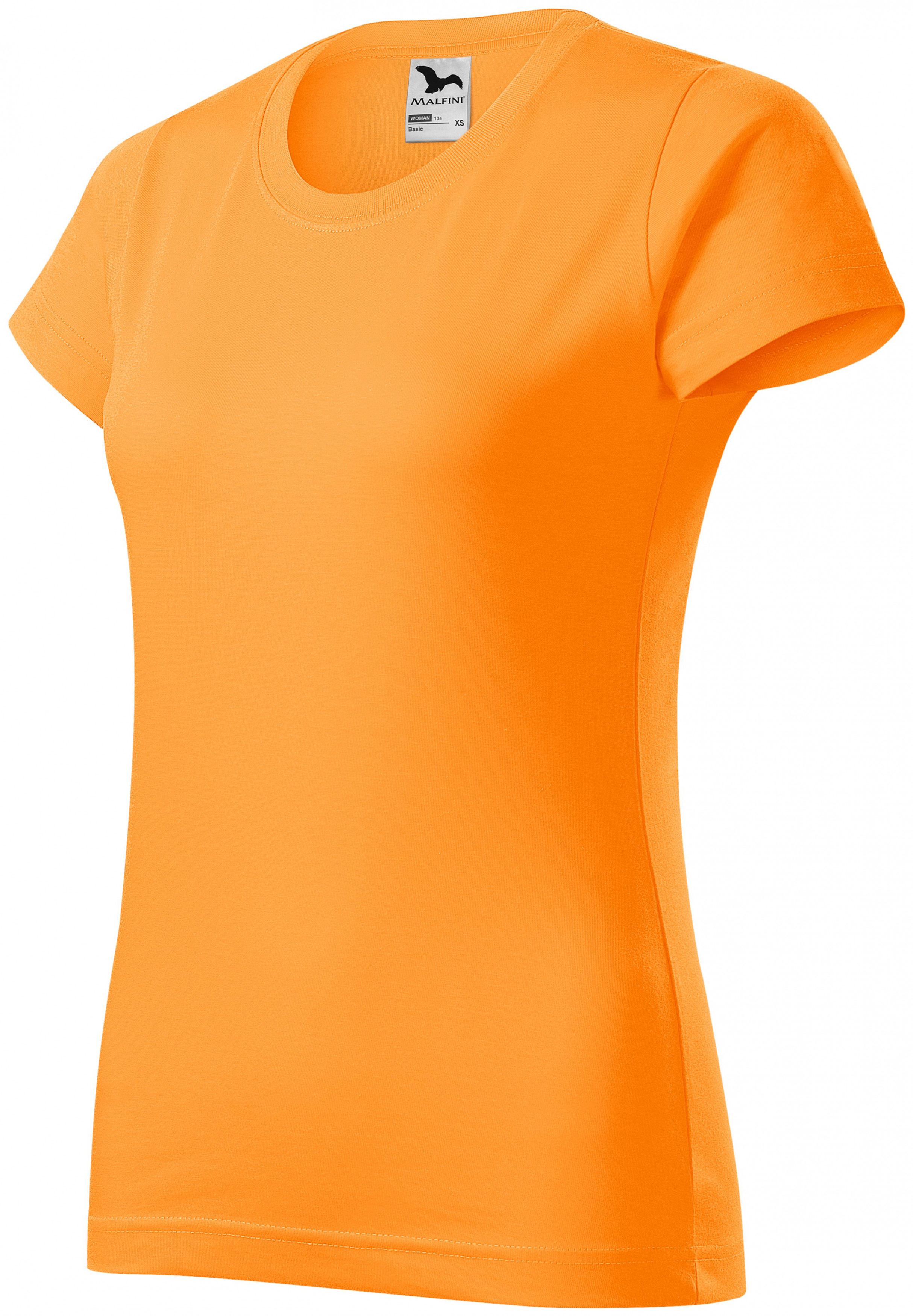 Dámske tričko jednoduché, mandarínková oranžová, XL