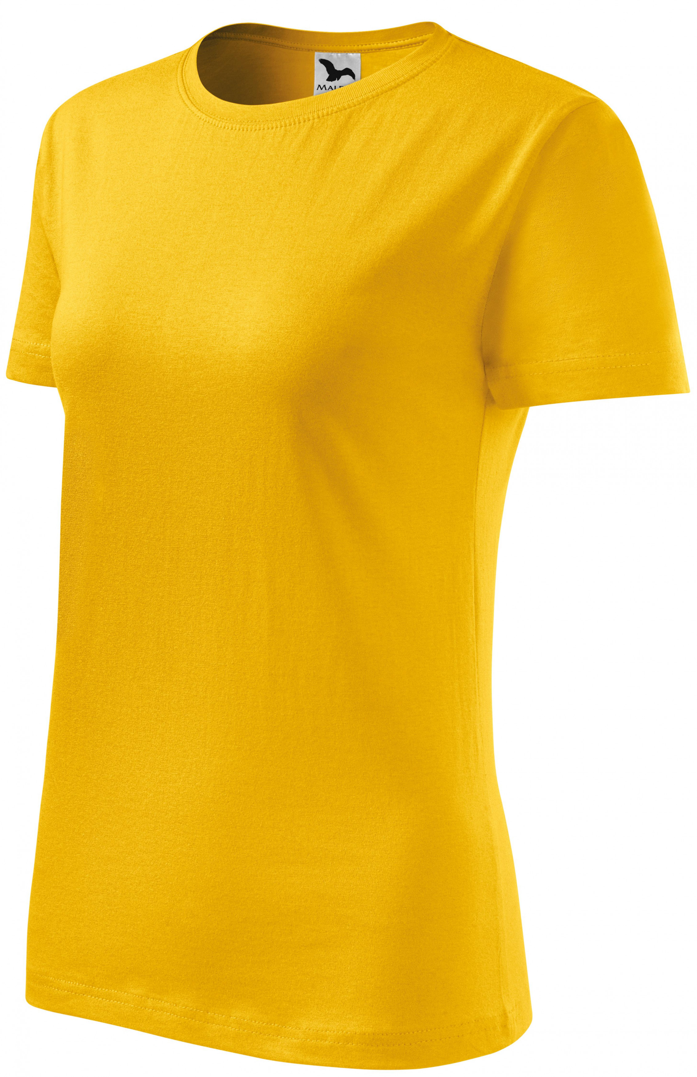 Dámske tričko klasické, žltá, M