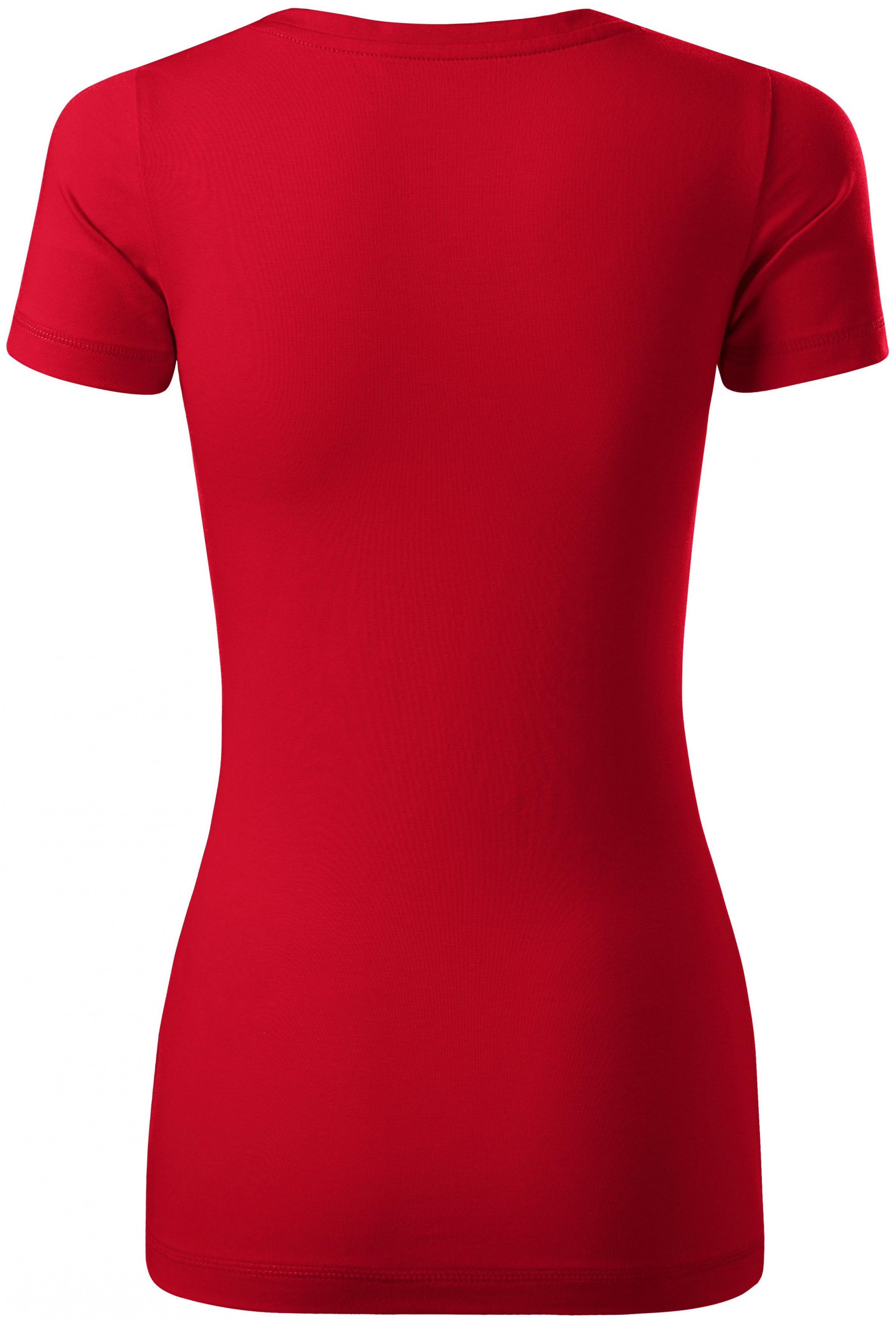 Dámske tričko s ozdobným prešitím, formula červená, L