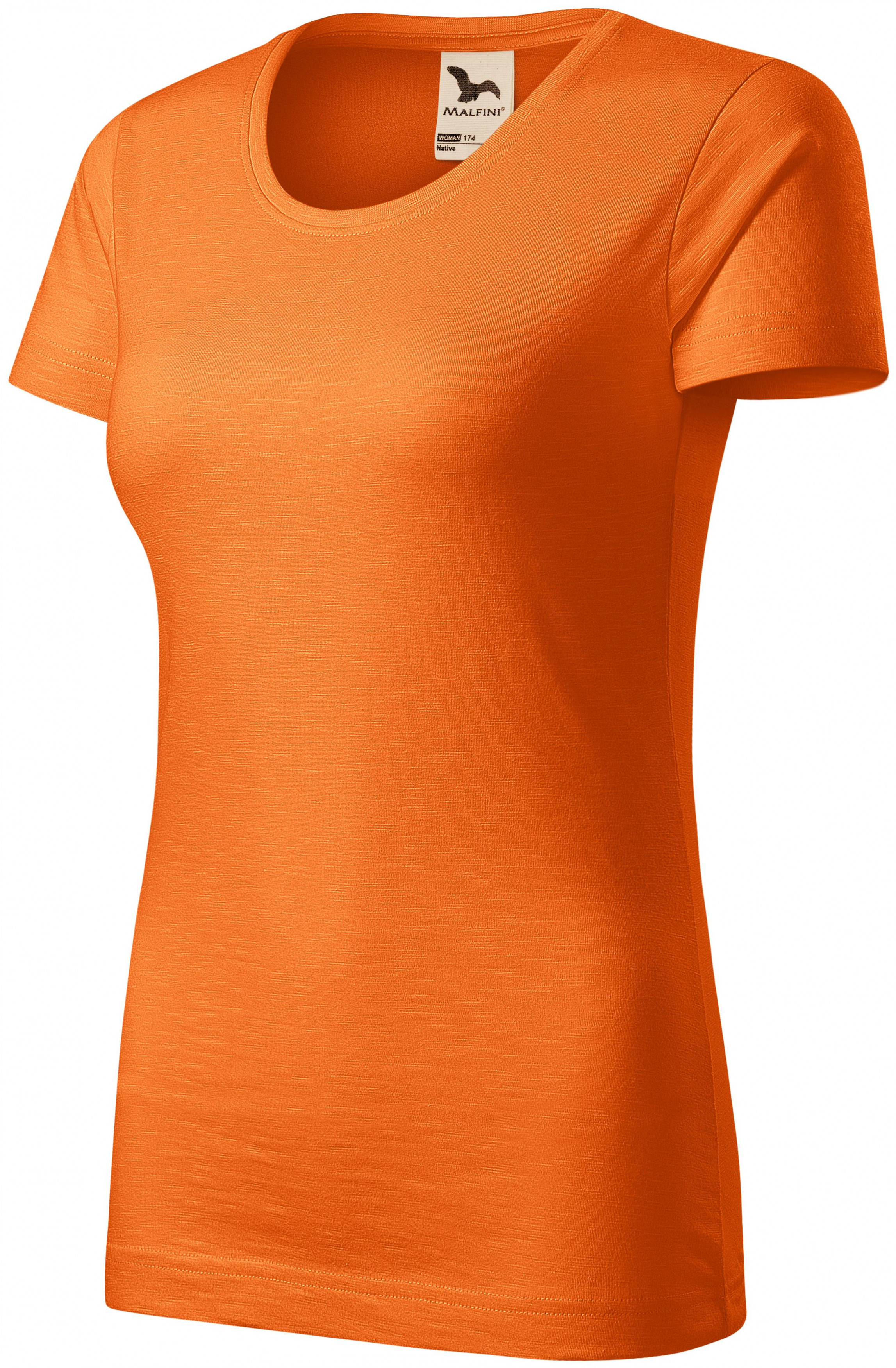 Dámske tričko, štruktúrovaná organická bavlna, oranžová, XL