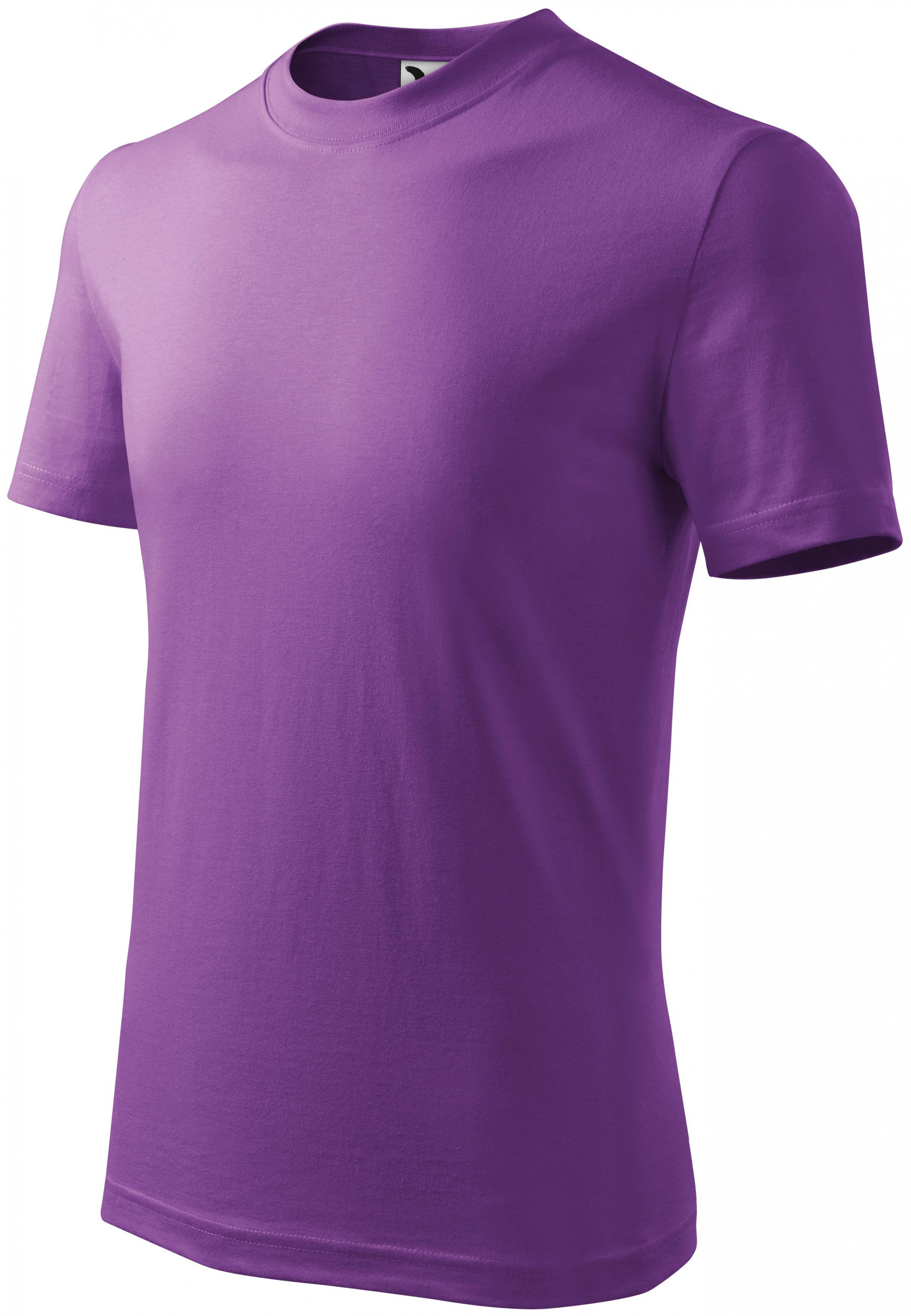 Detské tričko jednoduché, fialová, 122cm / 6rokov