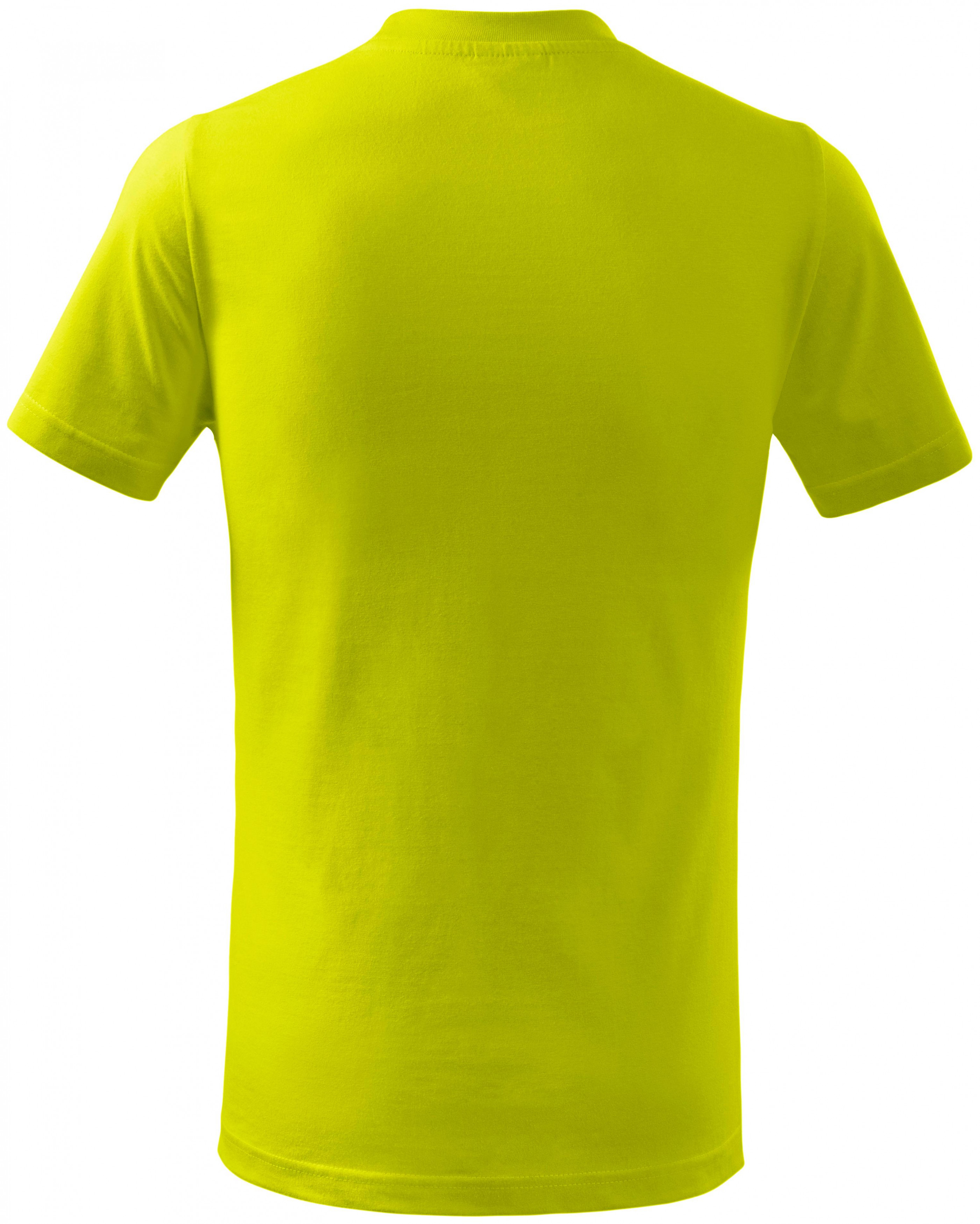 Detské tričko jednoduché, limetková, 110cm / 4roky