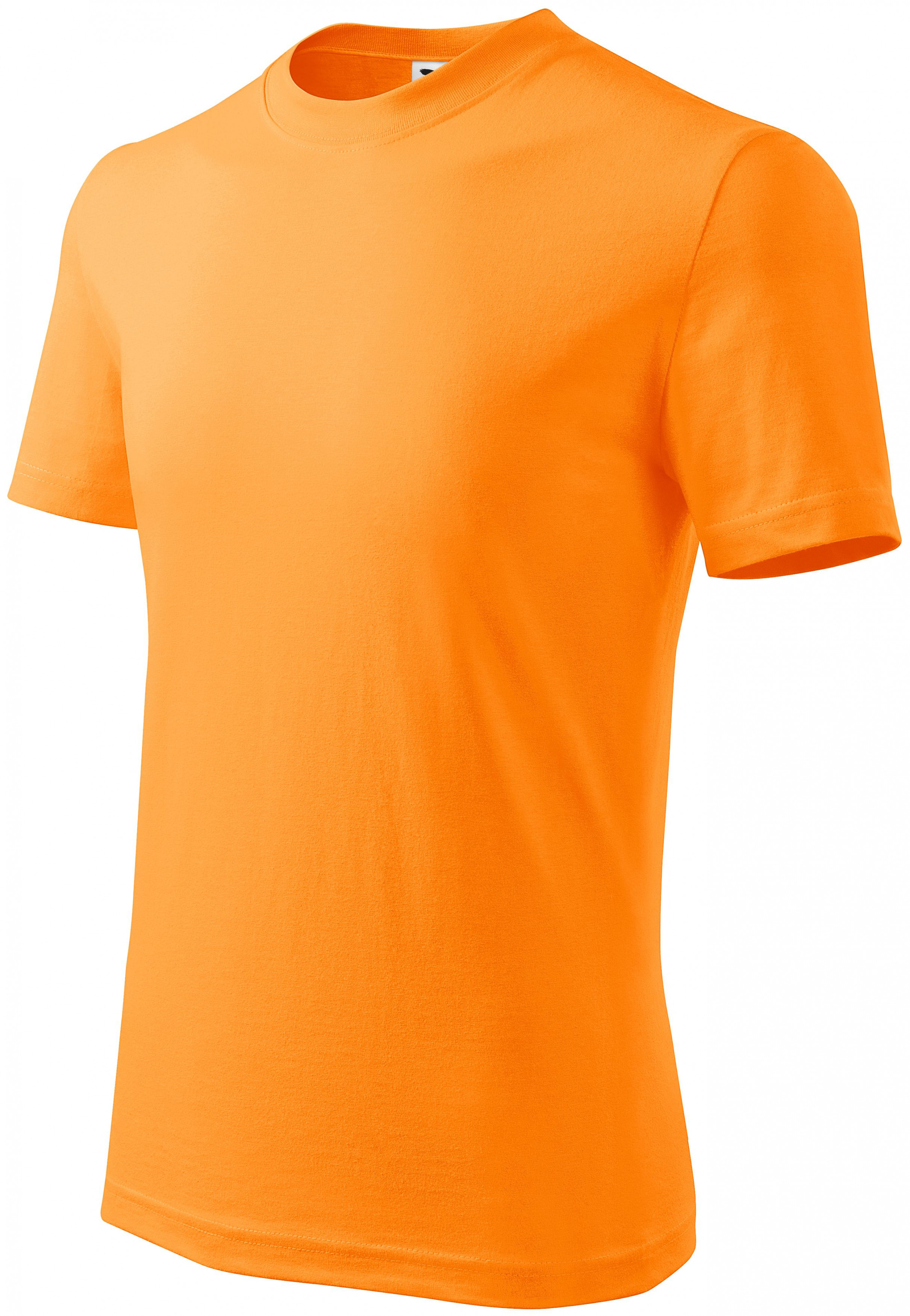 Detské tričko jednoduché, mandarínková oranžová, 158cm / 12rokov
