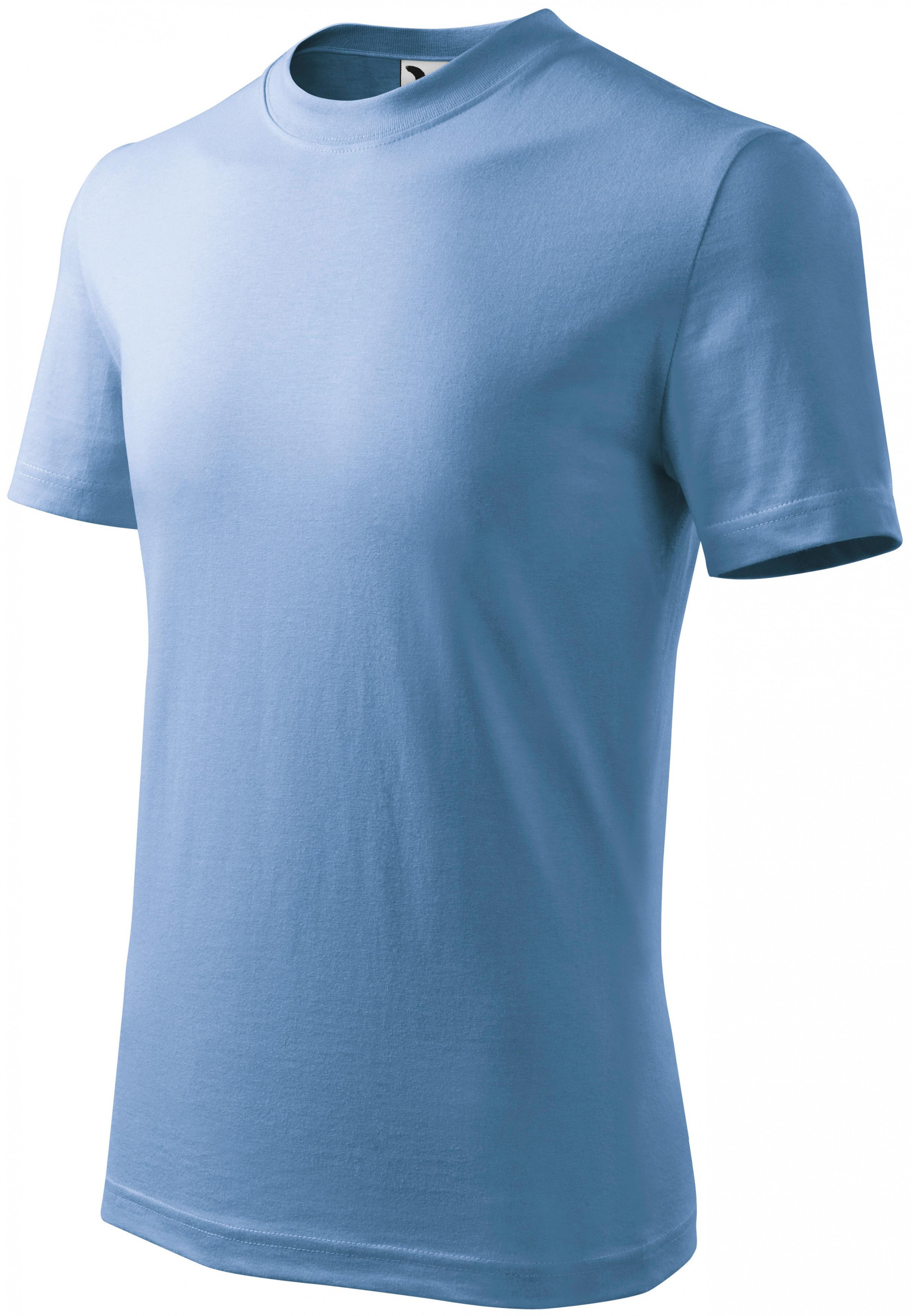 Detské tričko jednoduché, nebeská modrá, 158cm / 12rokov