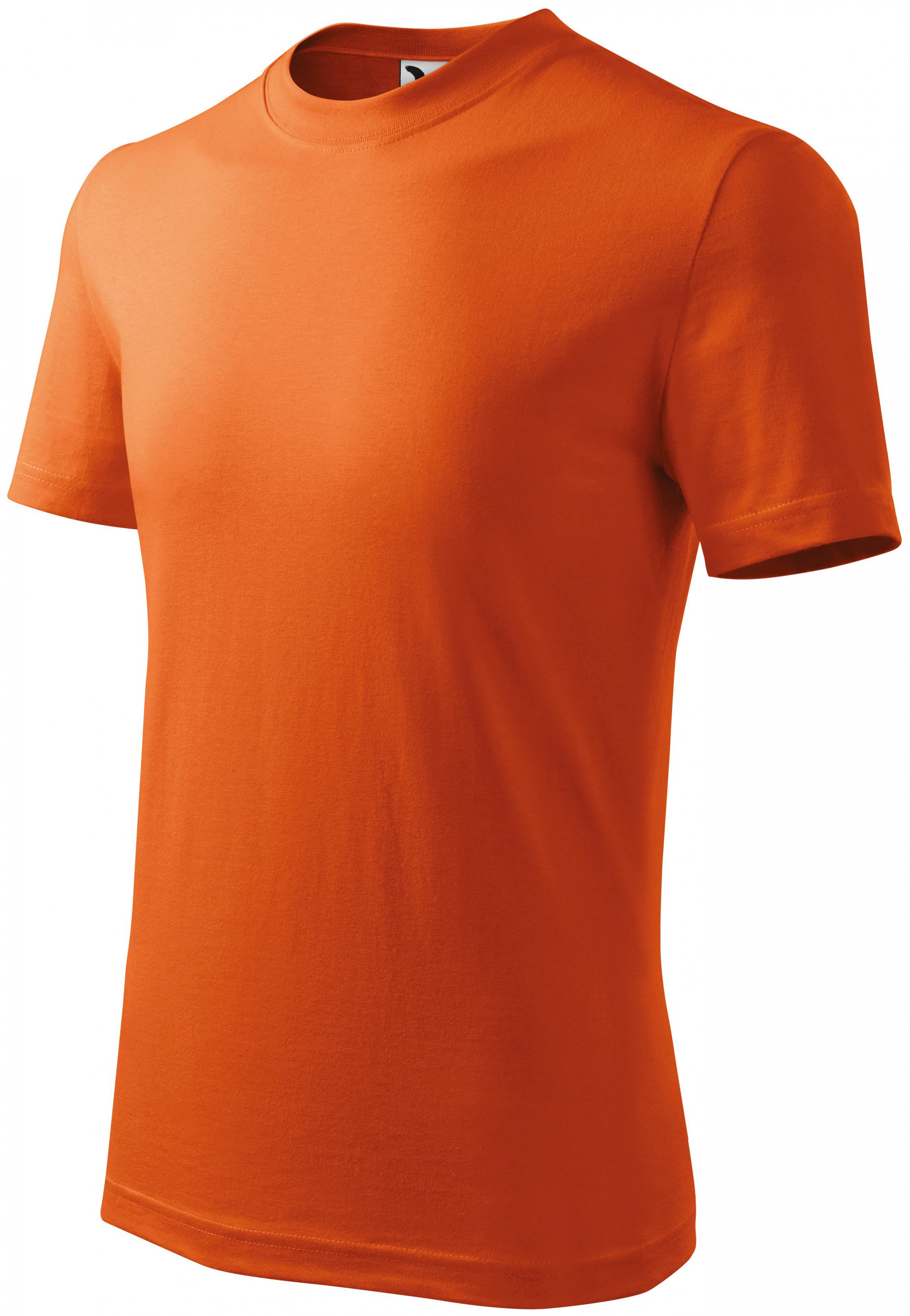 Detské tričko jednoduché, oranžová, 122cm / 6rokov