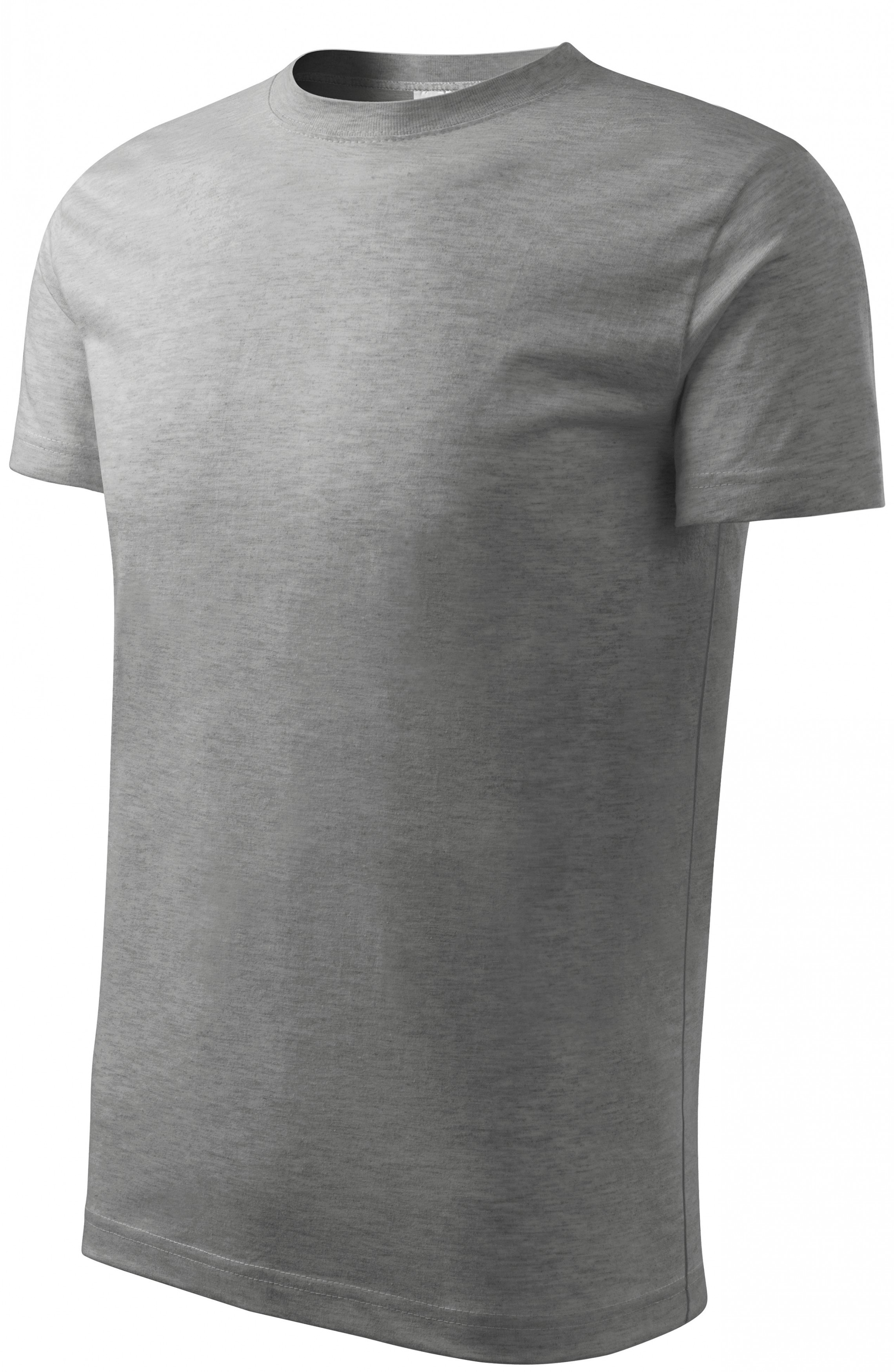 Detské tričko jednoduché, tmavosivý melír, 110cm / 4roky