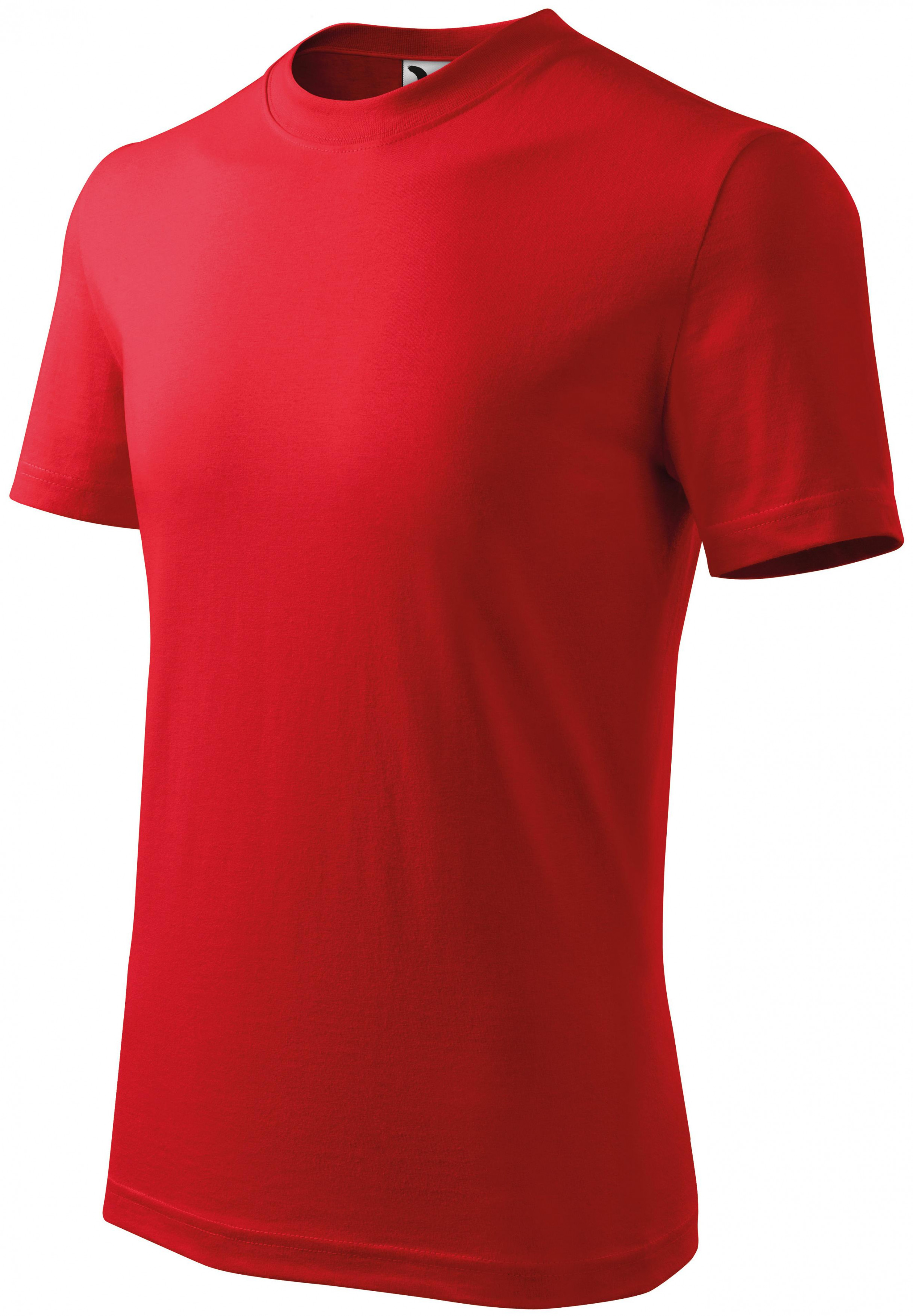 Detské tričko klasické, červená, 110cm / 4roky