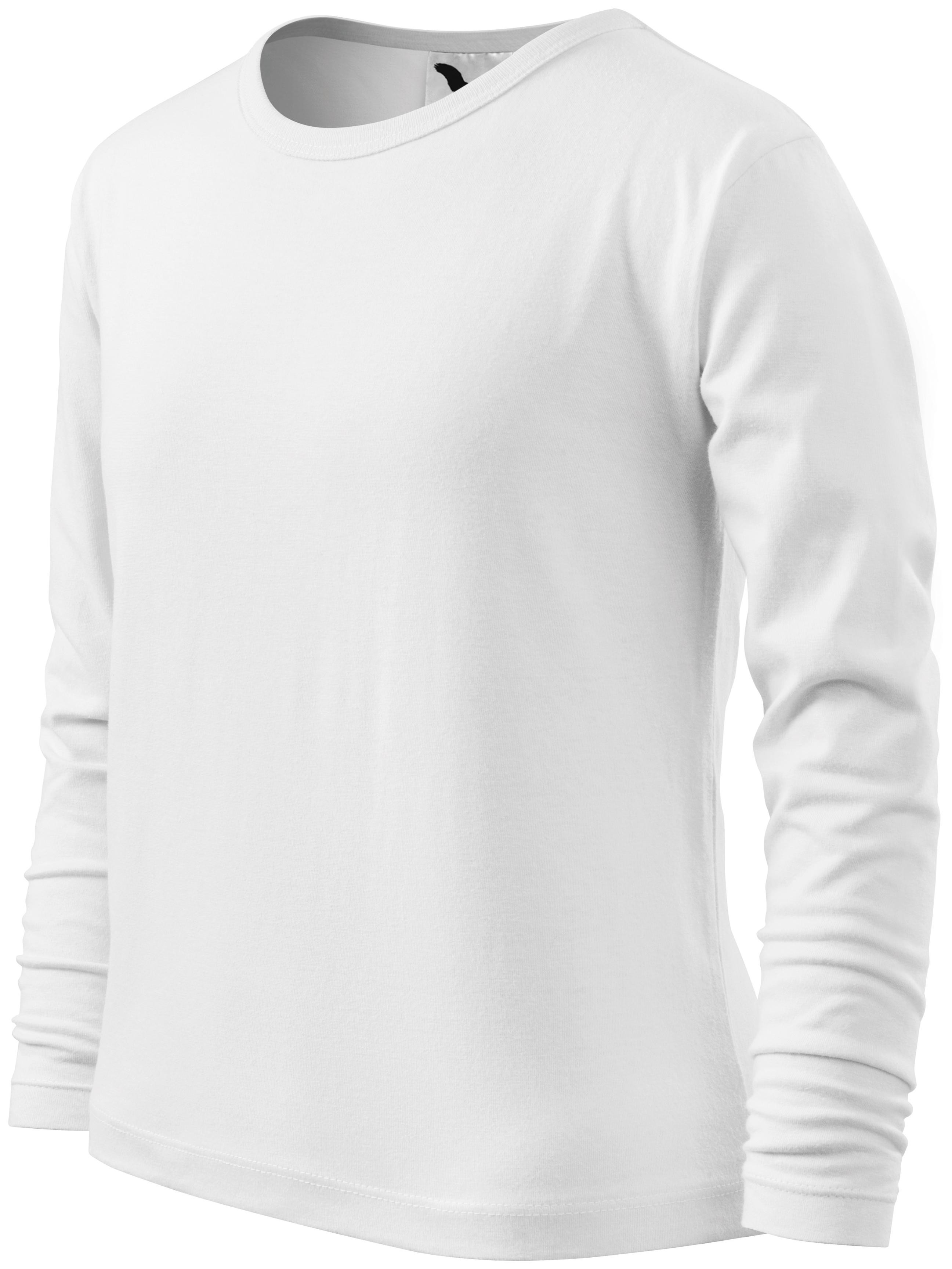 Detské tričko s dlhým rukávom, biela, 146cm / 10rokov