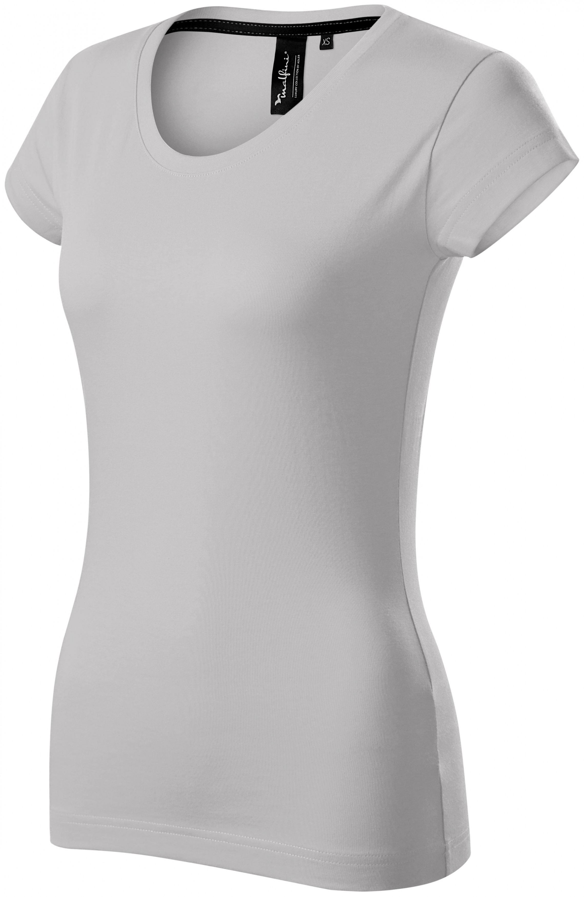 Exkluzívne dámske tričko, strieborná sivá, XL