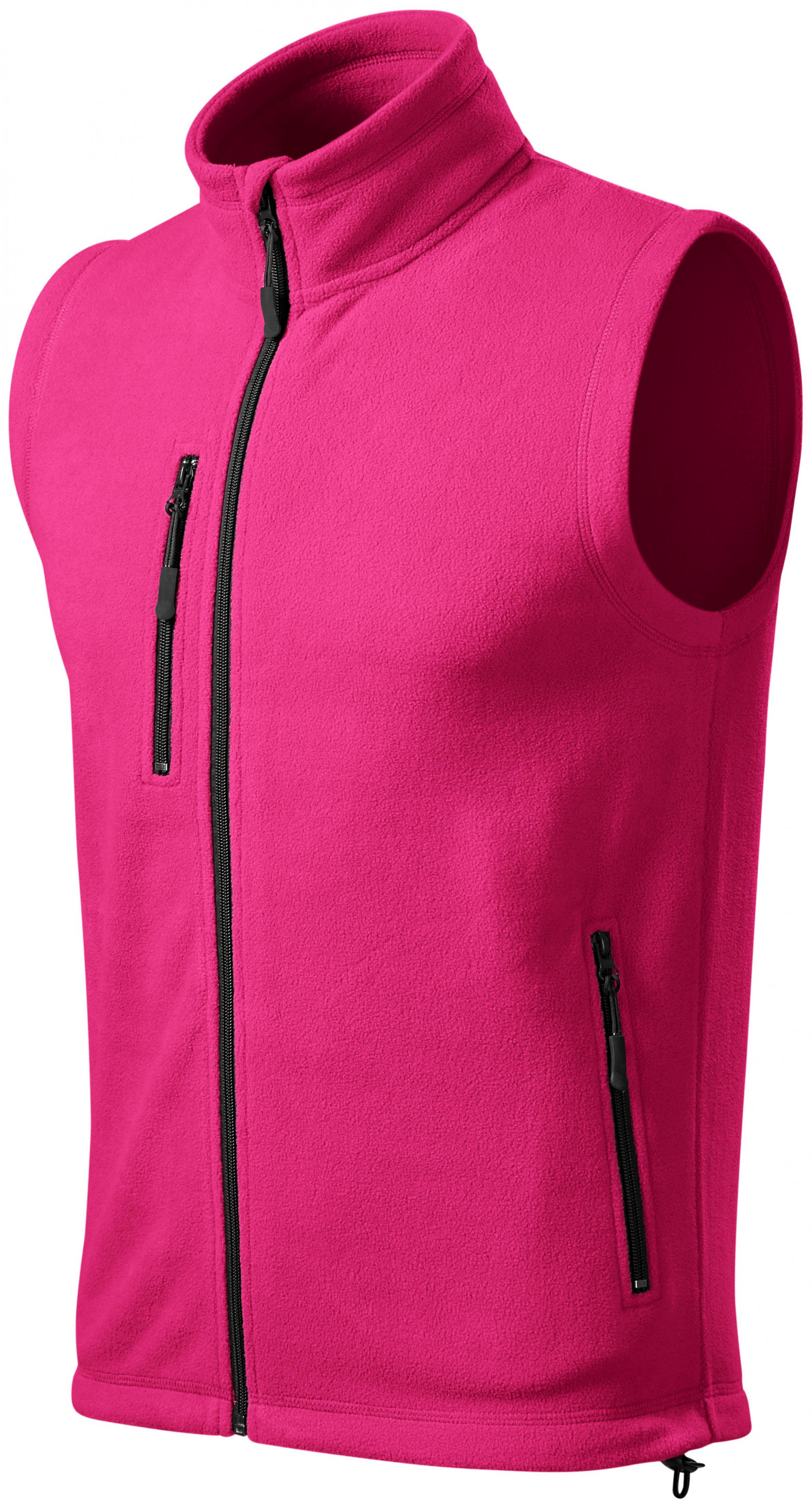 Fleecová vesta kontrastná, purpurová, XL