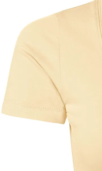 Dámske tričko s ozdobným prešitím - Krátke priliehavé rukávy