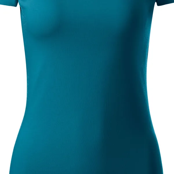 Dámske tričko s ozdobným prešitím - Priliehavý, zúžený strih