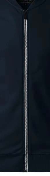 Pánska mikina so skrytými vreckami - Biely kovový zips