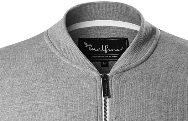 Pánska mikina so skrytými vreckami - Golier v štýle bomber