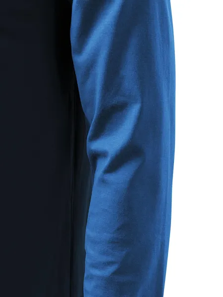 Pánske tričko s dlhým rukávom, kontrastné - Strih s bočnými švami