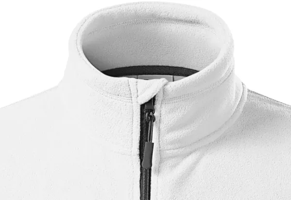 Pánska fleecová bunda kontrastná - Zapínanie na zips až ku brade