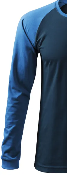 Pánske tričko s dlhým rukávom, kontrastné - Dlhé raglánové rukávy