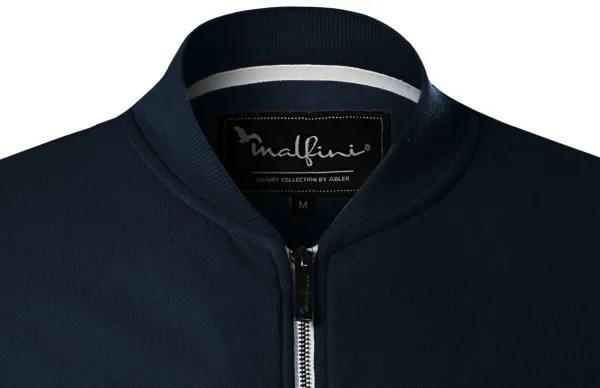 Pánska mikina so skrytými vreckami - Golier v štýle bomber