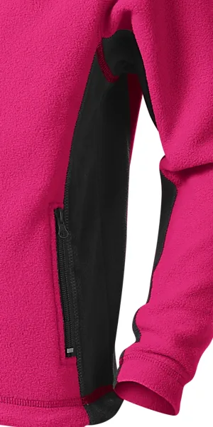 Detská fleecová bunda kontrastná - Tmavé kontrastné detaily