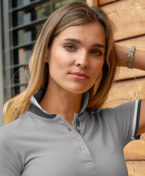 Dámska polokošeľa s golierom hore - Zapínanie na 4 gombíky