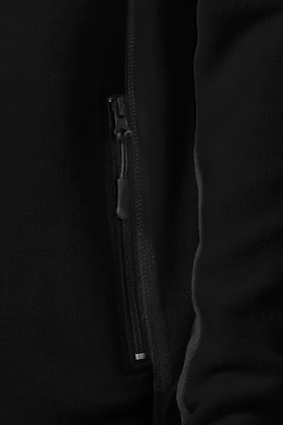 Pánska fleecová bunda kontrastná - Praktické vrecká so zipsom