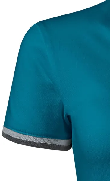 Dámske šaty s golierom hore - Krátke rukávy s kontrastnými pruhmi