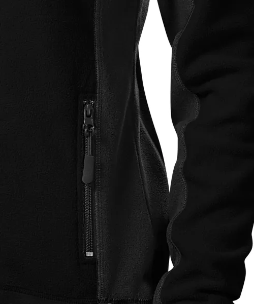 Dámska fleecová bunda kontrastná - Praktické vrecká so zipsom