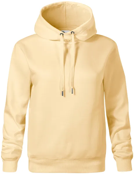 Pohodlná dámska mikina s kapucňou - Voľný strih s bočnými švami