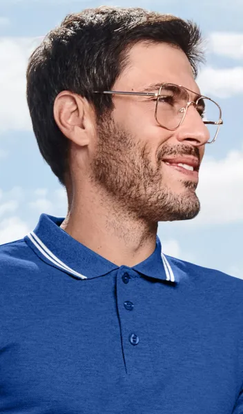 Pánska polokošeľa kontrastná - Zapínanie na 3 gombíky