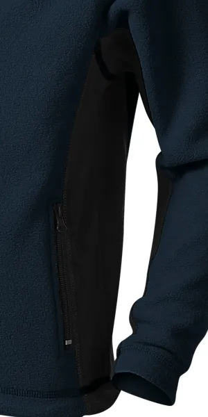 Detská fleecová bunda kontrastná - Tmavé kontrastné detaily