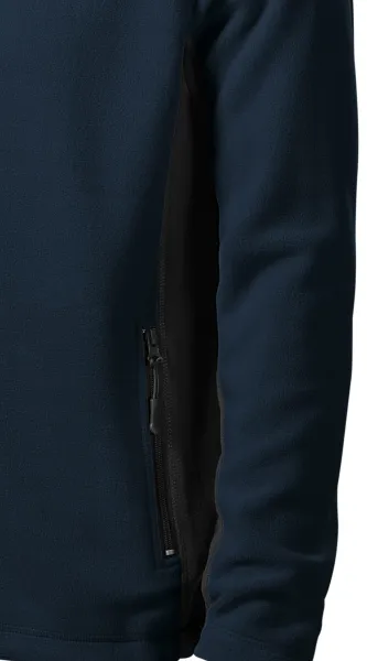 Pánska fleecová bunda kontrastná - Tmavé kontrastné detaily