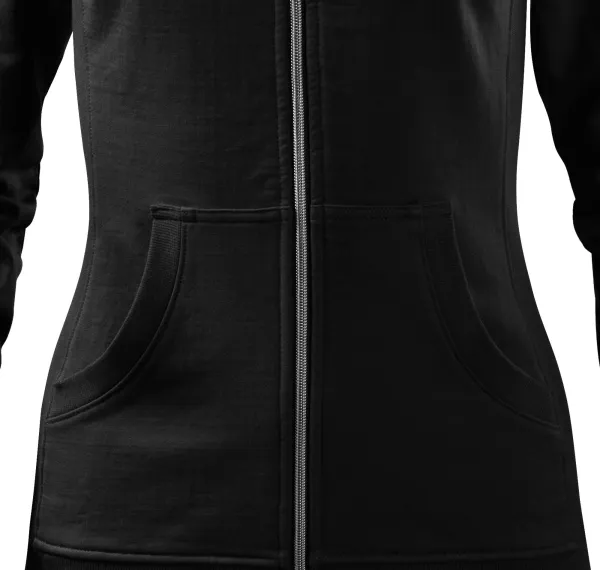 Dámska mikina bez kapucne - Zúžený strih s bočnými švami