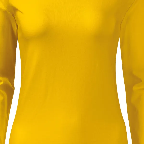 Dámske tričko priliehavé s dlhým rukávom - Jemne zúžený strih