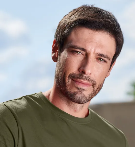 Pánske tričko jednoduché - Klasický okrúhly výstrih