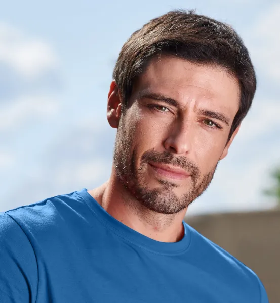 Pánske tričko jednoduché - Klasický okrúhly výstrih