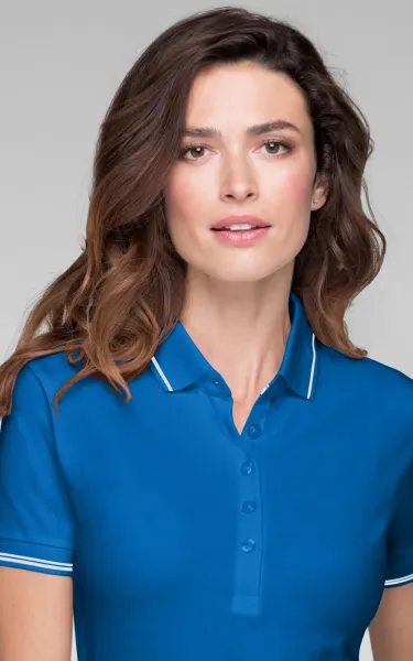 Dámska polokošeľa s krátkym rukávom - Zapínanie na 5 gombíkov