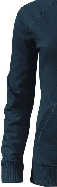 Dámska mikina kontrastná, s kapucňou - Klasické dlhé rukávy